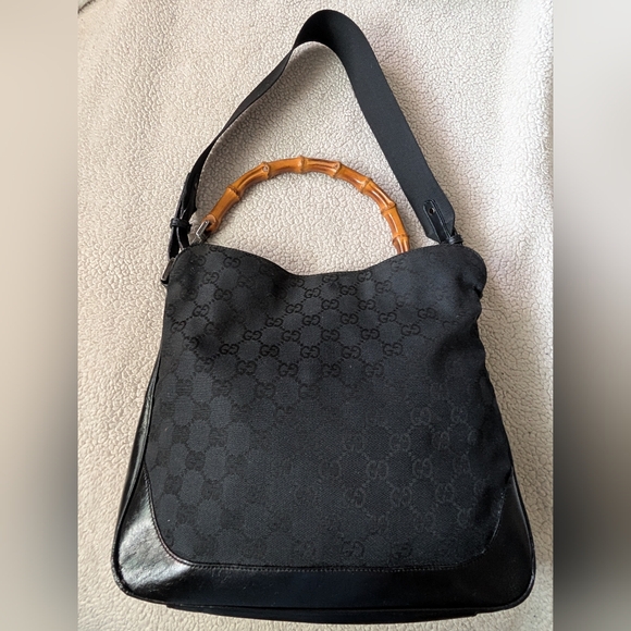 Vintage Gucci Bamboo Monogram Hand And Shoulder Tote Bag Good Condition! - Picture 4 of 16